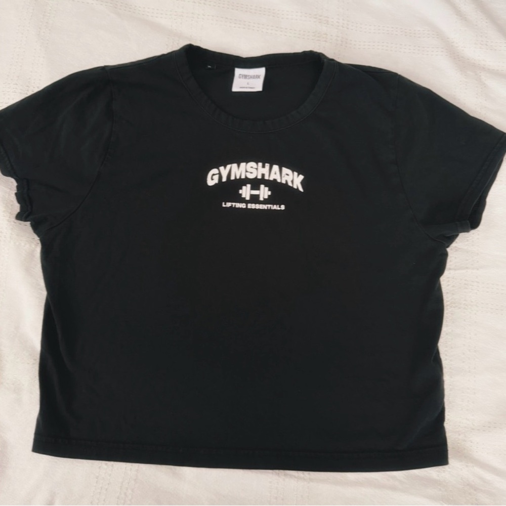 Gymshark Black Tee with White Logo